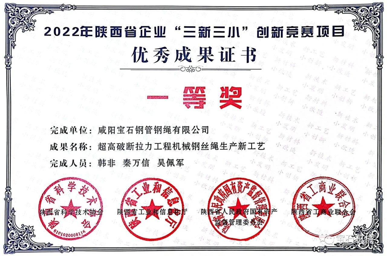 寶石機械一項標準入選2023年百項團體標準應用示范項目 寶石機械一項標準入選2023年百項團體標準應用示范項目
